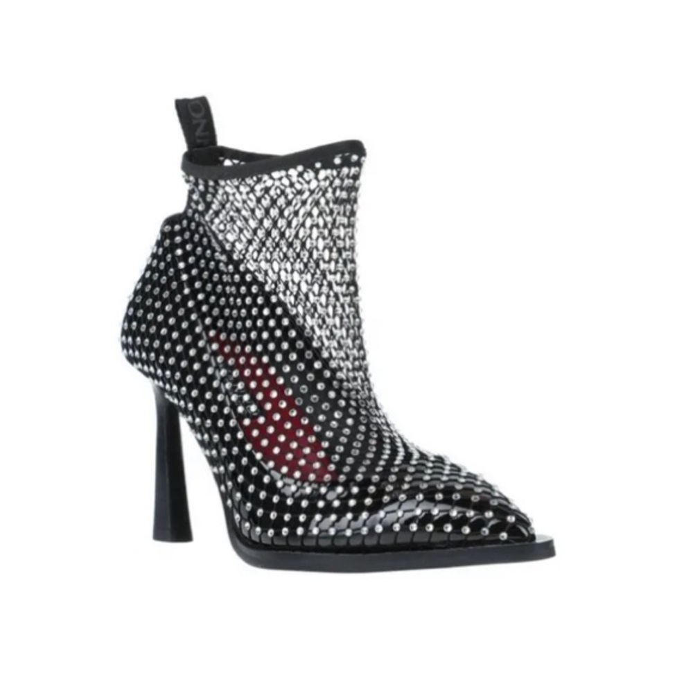 Ermanno Scervino Rhinestone Booties Pointy Heels